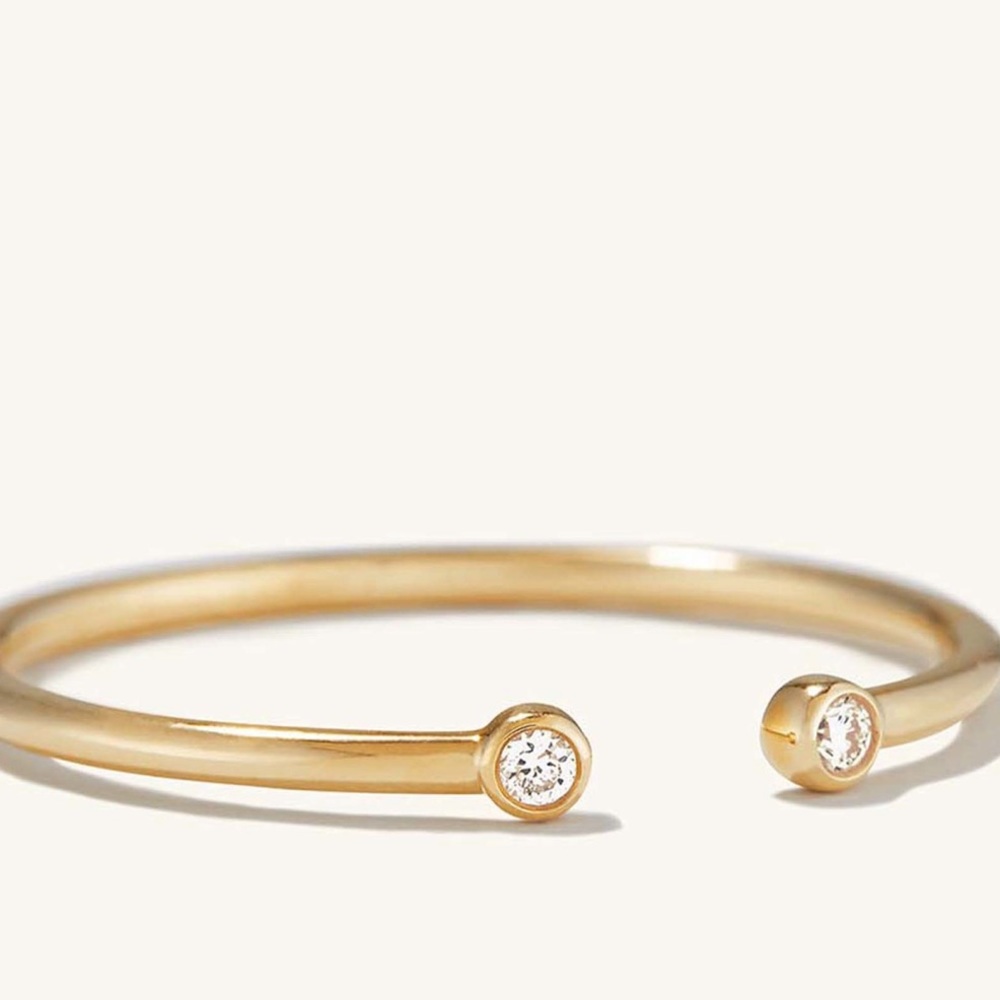 Mejuri Diamond Open Ring - Gold